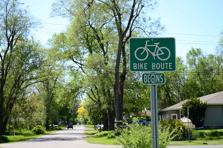 The Eastwood bike boulevard routes bicyclists through quiet streets away from East Main.