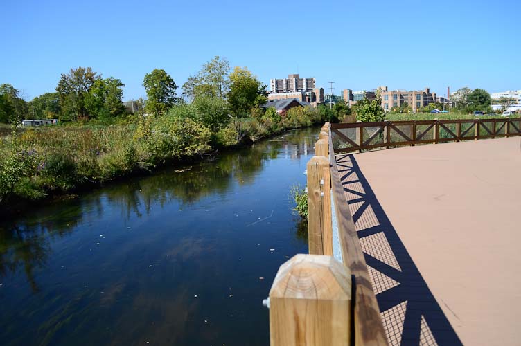 New section of the KRVT runs by urban wetlands along Portage Creek. It is the first length in a planned connection with the Portage non-motorized network.