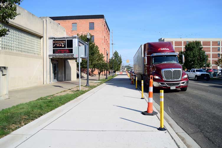 Sidewalks along Westnedge now a multi-use pathway for this part of the KRVT connection.