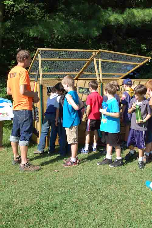 Scouts learning about how to grow your own food.