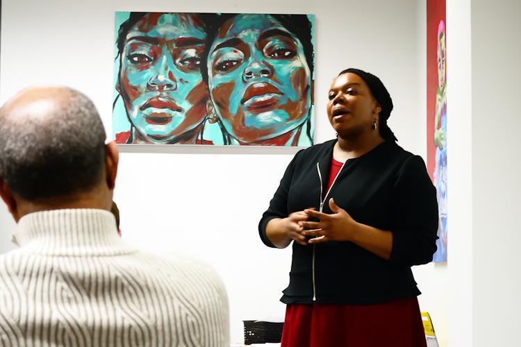 Alisa Parker at Kalamazoo's Day of Healing event. Photo by Mark Wedel