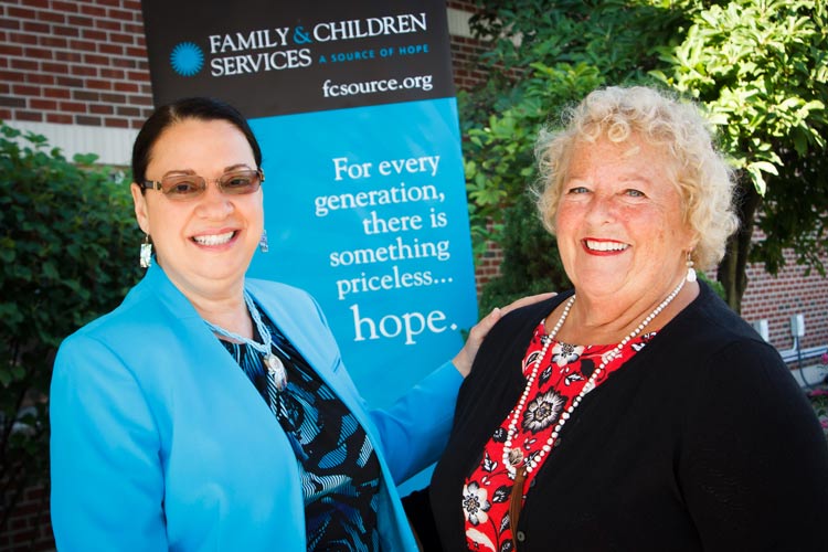 Sherry and Rosemary together at Family and Children Services