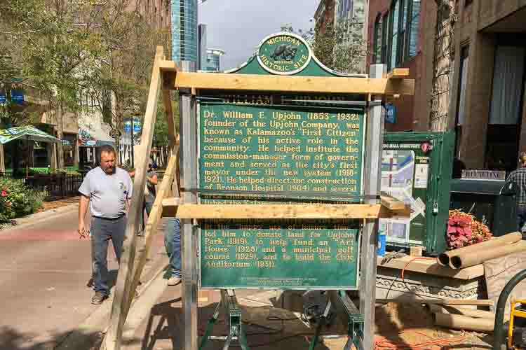 At Parks's urging a marker was moved to its proper place downtown