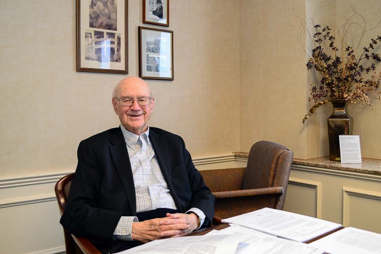 Floyd "Bud" Parks in the offices of the I.S. Gilmore foundation Photo Mark Wedel