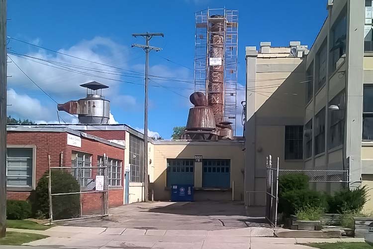 Another view of the smokestack