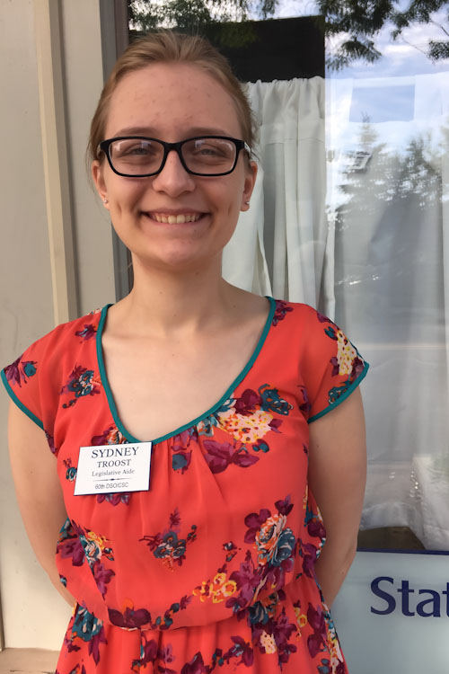 Kalamazoo College senior Sydney Troost served as a summer intern in 2016. 