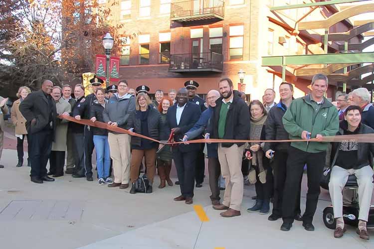 Officials cut the ribbon on a portion of the Kalamazoo River Valley Trail that has been in the plans for many years