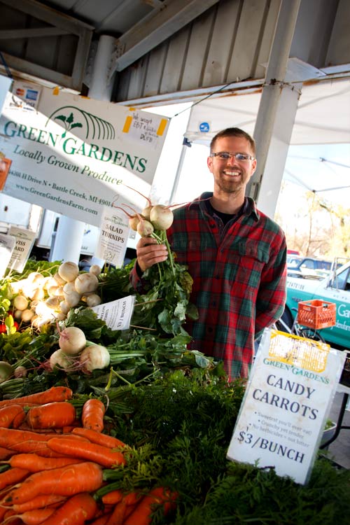 Trent Thompson at the market photo by Susan Andress