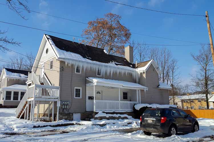 Several installations are atop a house in the Douglas neighborhood