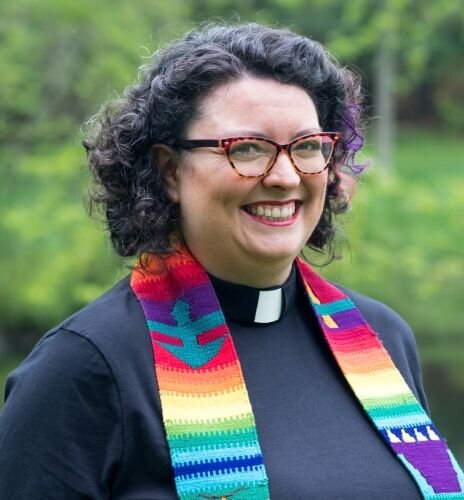 Pastor Sarah Schmidt-Lee of First Congregational Church is part of OutFront's Faith Alliance.