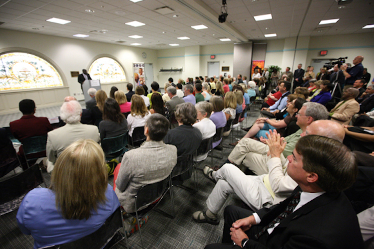 A crowd gathered in 2011  to learn about the Learning Network of Greater Kalamazoo.