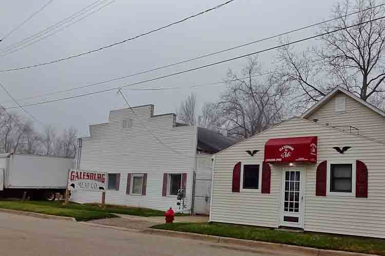 Outside the Galesburg Meat Co.