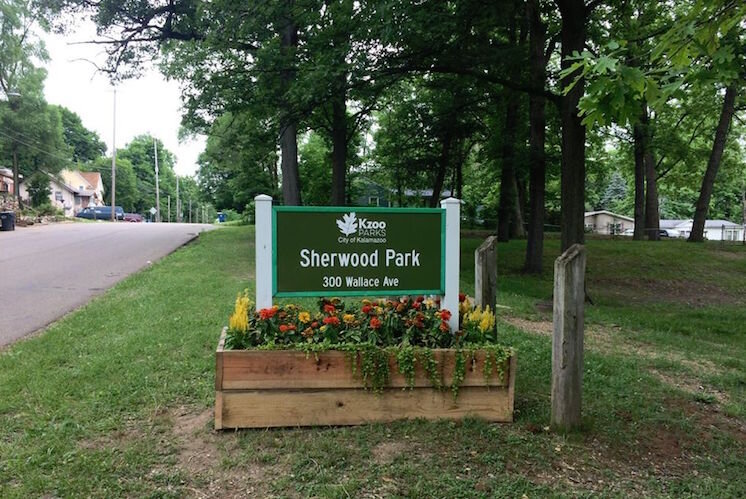 Sherwood Park is in Kalamazoo's Eastside neighborhood. 