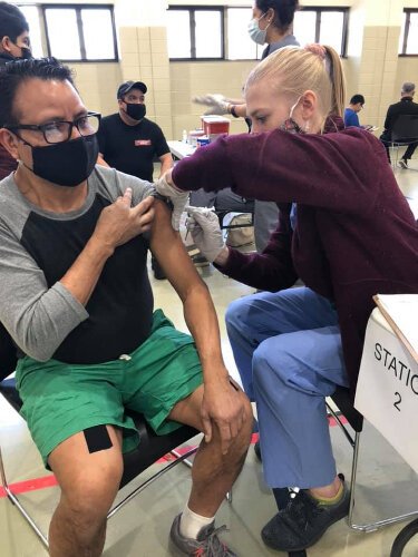 A number of sessions have been set up to offer vaccinations. More than 500 people were vaccinated at this event on March 17, most of them Latinx.