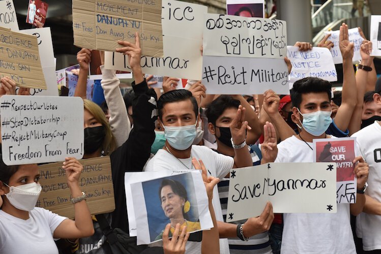 In Myanmar, citizens continue to protest the military coup that  ousted the government of Aung San Suu Kyi. 