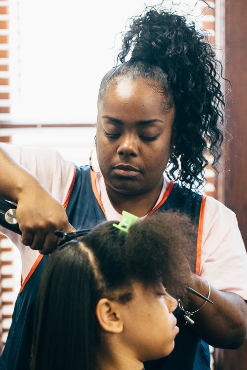 No. 2 Shadia Crenshaw of Slayed Cartel Beauty Bar is one of the first to rent space at the new business.