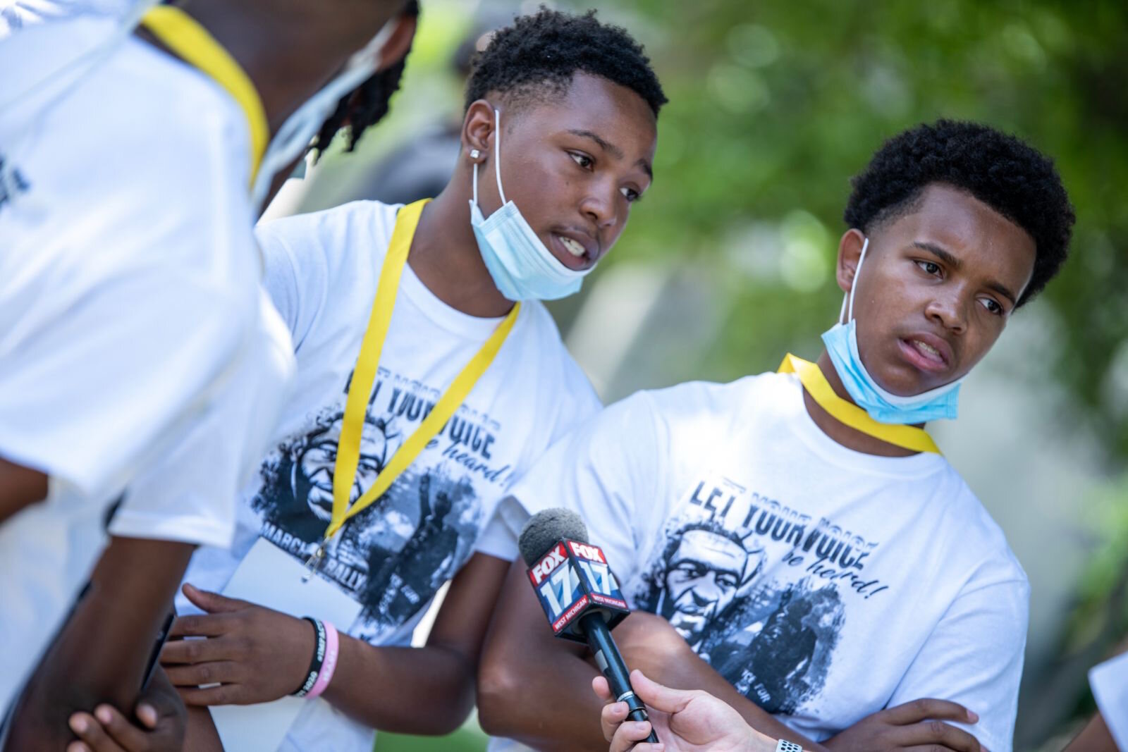 Youth were encouraged to “Let Your Voice Be Heard” at the rally and march in Kalamazoo.