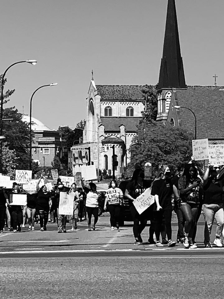 Black Lives Matter supporters march in Battle Creek. 