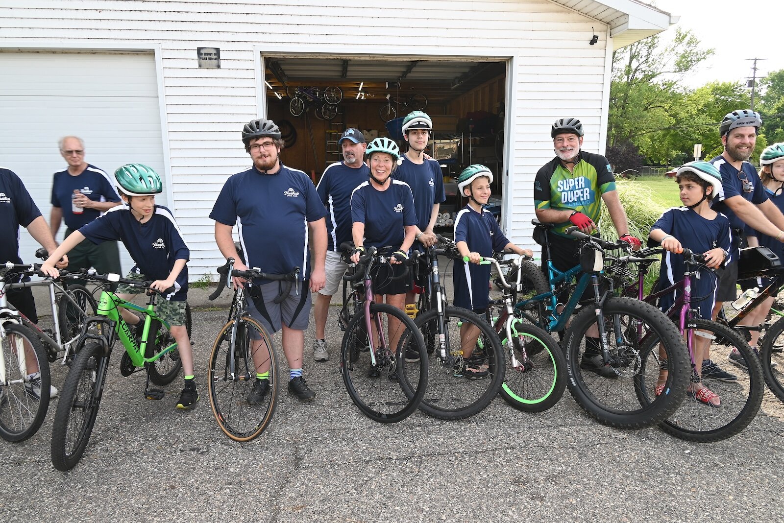 Freehub Cycle Club students and their mentors get ready to ride.