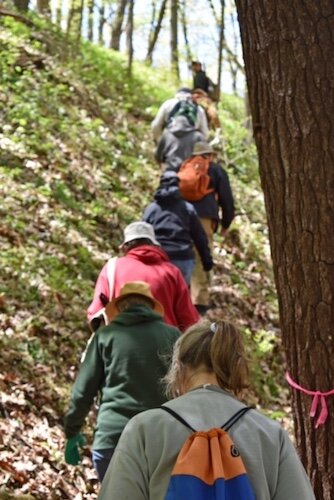 Hikers at SWMLC's Porter Legacy Dunes.