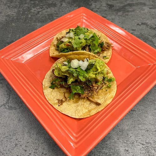 A dish served at Dishes served at Torti Tacos.
