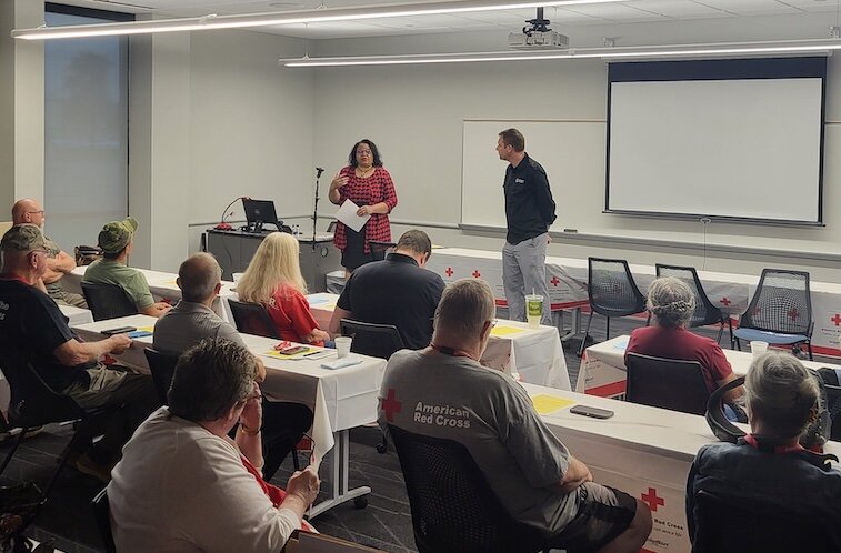American Red Cross Disaster Training Institute provided training materials for those who attended the disaster preparedness training at Kellogg Community College.