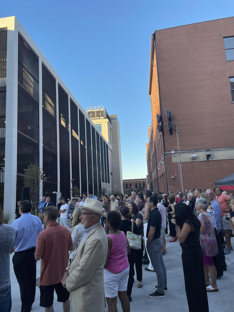 About 80 to 90 people turned out to learn about plans for the new Haymarket Plaza and placemaking in downtown Kalamazoo.