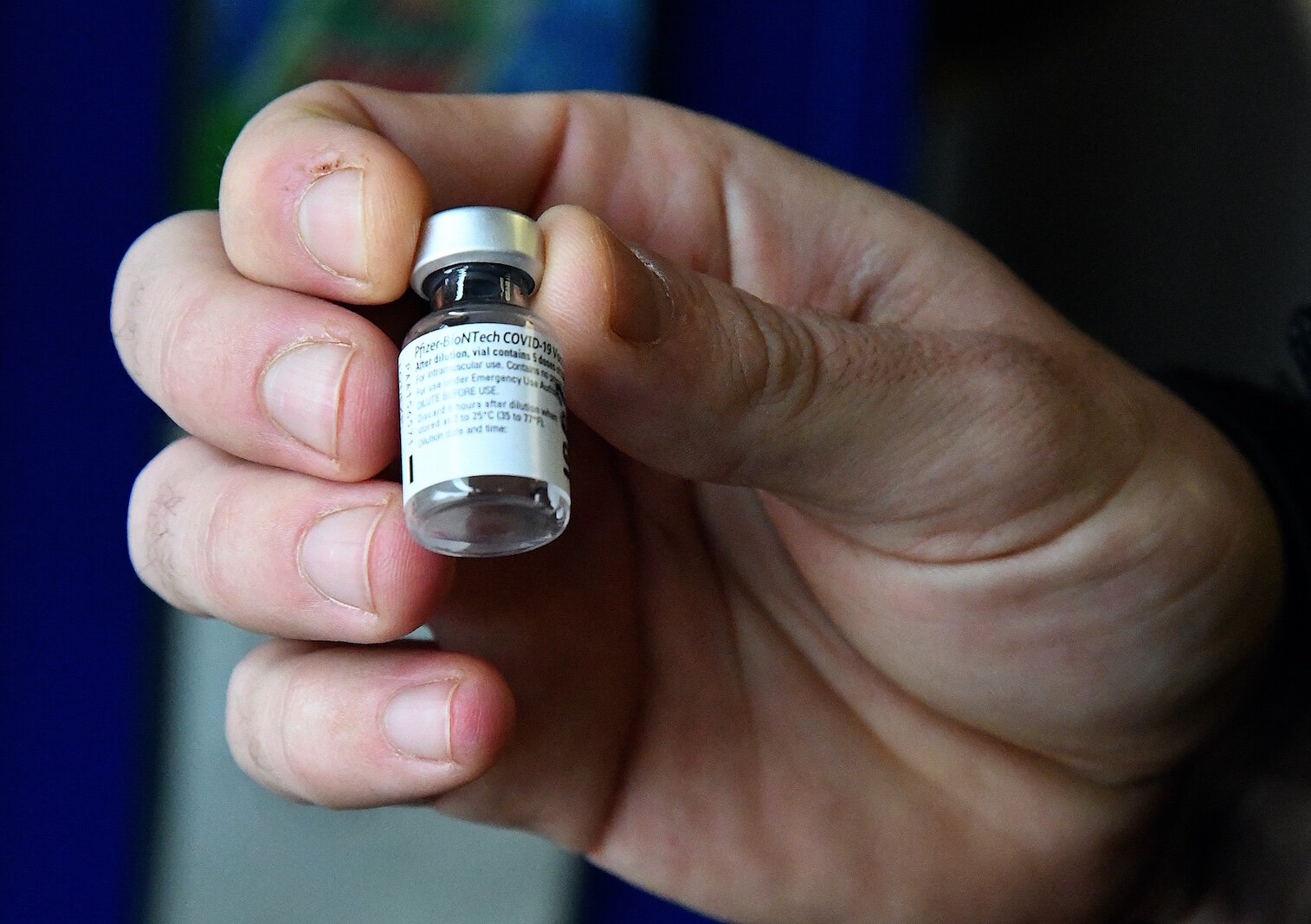  A vial which contains a dose of the Pfizer/BioNTech COVID 19 vaccine. 