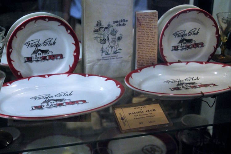 Murphy Darden has several dishes and plates from the Pacific Club, an elite black club formerly located on Riverview Drive and East Main in the 1950s. 
