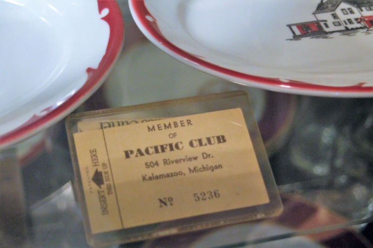 Murphy Darden has several dishes and plates from the Pacific Club, an elite black club formerly located on Riverview Drive and East Main in the 1950s. 