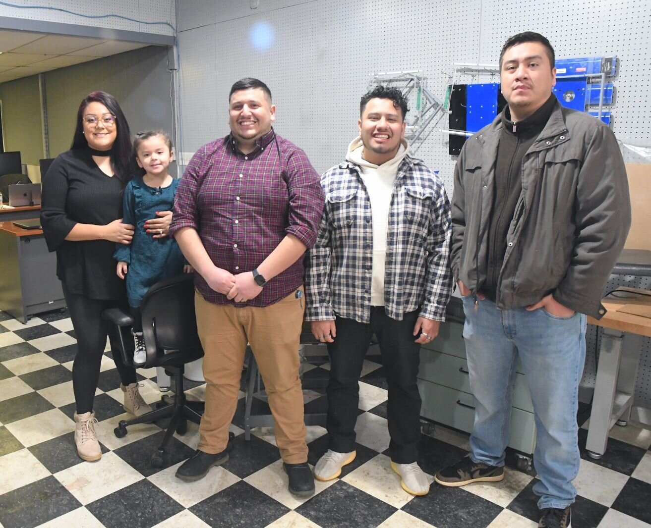 The Hexxon Design Co. staff are, from left, Juliet Villa with Adeline Villa, Hexxon Villa, Javier Fortoso, and David Ninez.