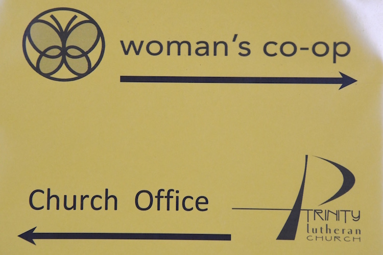 The Woman’s Co-op office is located inside Trinity Lutheran Church.
