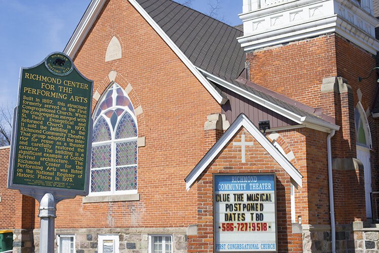 Created in 1965, the Richmond Community Theatre (RCT) found permanent residency in 1973 in the former First Congregational Church, affectionately referred to as the 'Grand Old Lady,' on Parker Street in Richmond.