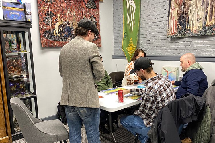 A scene from January’s Wild Green Winter Game Nights event at Border Keep Games.