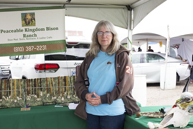 Melinda Lambert of Peaceable Kingdom Bison Ranch has been a vendor at Vantage Point Farmers Market for over 10 years.