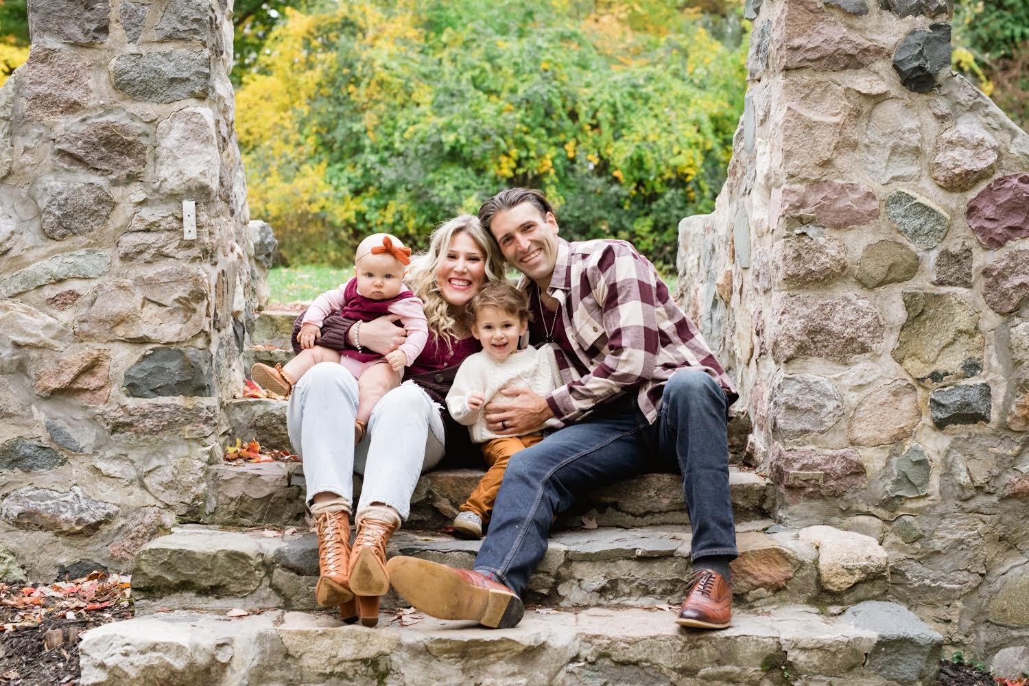 Ashley and Michael Macpherson with their children Mj and Addison