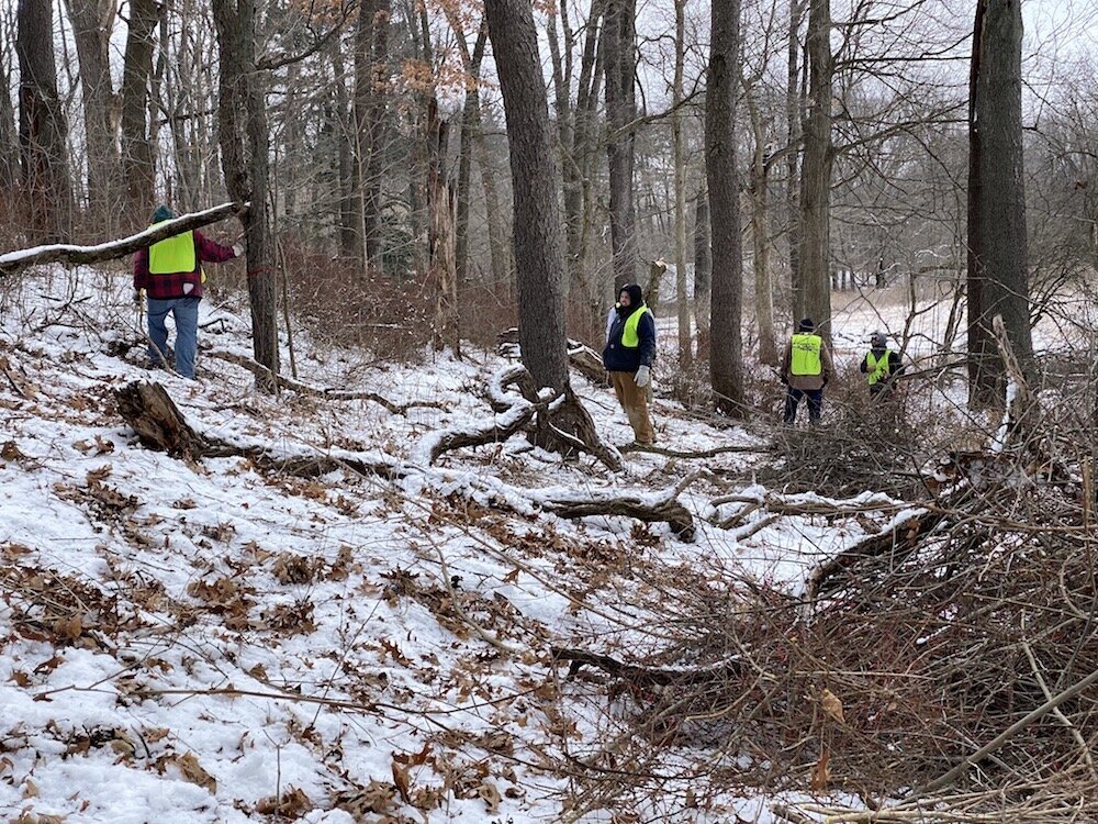 Since the third week of January, a dedicated group of up to a dozen volunteers have faithfully reported to Columbus County Park — save for one or two especially cold mornings — from 8 a.m. to noon every Saturday.