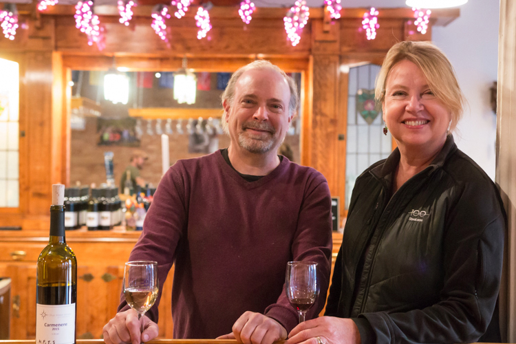 Steve Veloff and Connie Currie of Blue Water Winery.