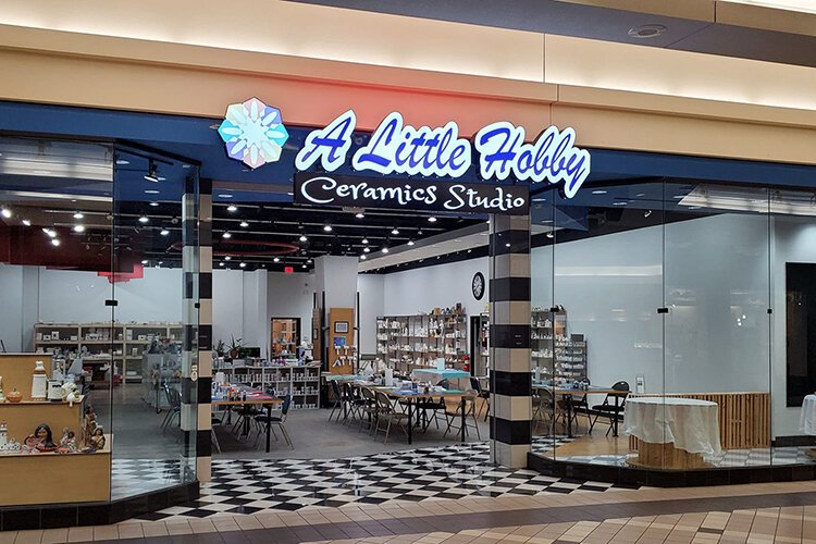 A Little Hobby Ceramics Studio is located within Birchwood Mall in Fort Gratiot, Michigan.