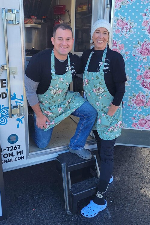Husband and wife Amy Schmidt and Curtis "Curt" Brown are the owners of new Blue Water Area food truck, Your Mom's House.