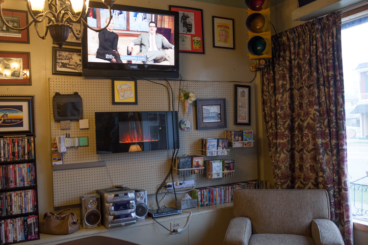 TV, books and a radio help families feel comfortable at A New Dawn Shelter