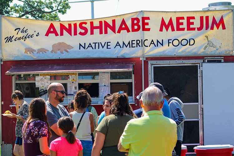 Vendors offering traditional Native American food were present at the 2022 Blue Water Traditional Pow-Wow.