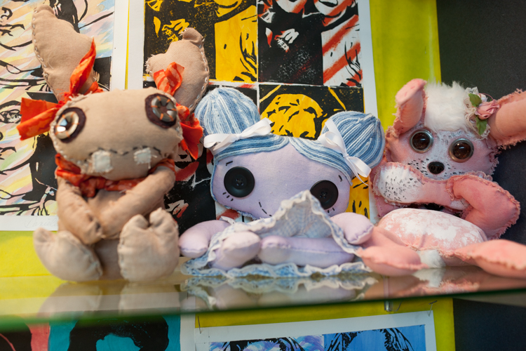 Boys and girls designed these hand-made Creepy Dolls.