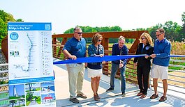 An official ribbon-cutting ceremony for the new pedestrian bridge across the Black River Canal was held in Fort Gratiot on Wednesday, June 7.