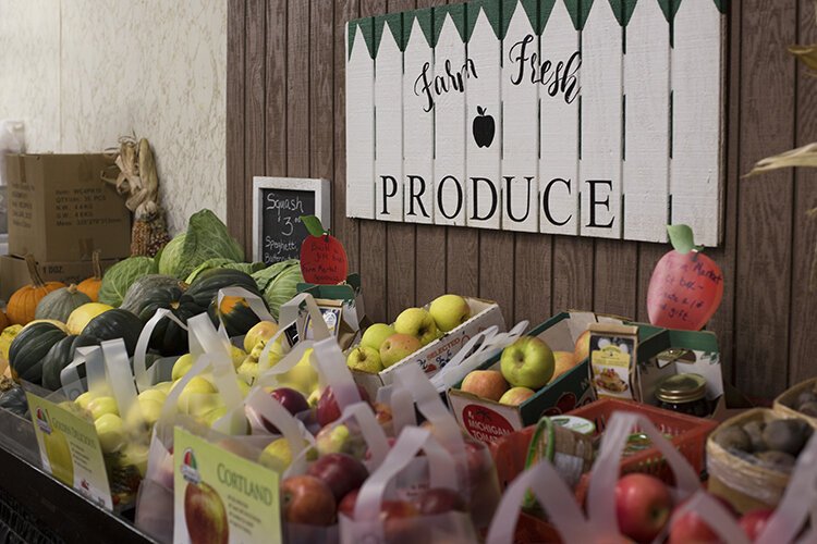 At Pankiewicz Cider Mill & Farm Market, many of the products are made from produce grown on-site such as pies, cider slushies, and pumpkin or apple flavored donuts.