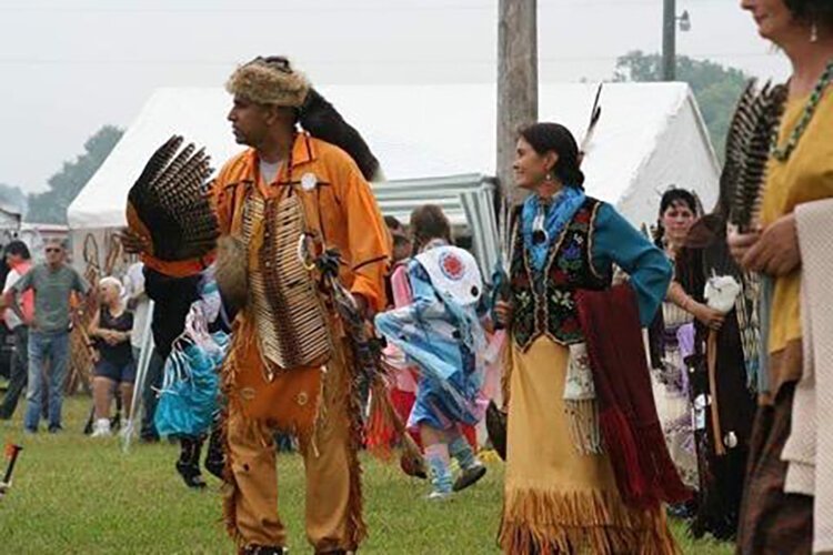 Blue Water Traditional Pow-Wow, family photo of Tepkeah descendants.