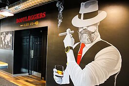 Bootleggers Axe Co. has a speakeasy as well as a full bar available with 40 taps.