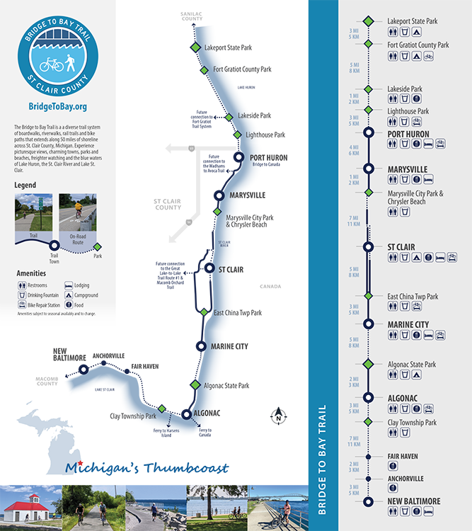 Map of the Bridge to Bay Trail.