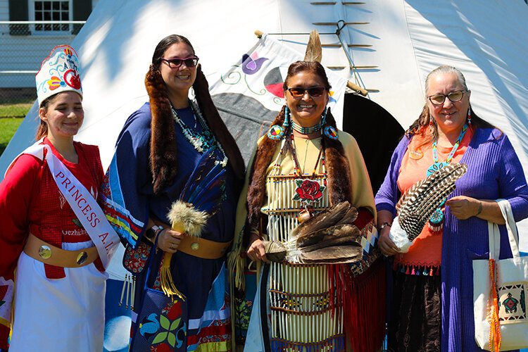 Participants pose for a photo at the 2022 Blue Water Traditional Pow-Wow.