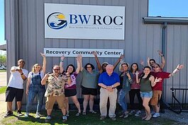 Recovery coaches gathering together at the Blue Water Recovery and Outreach Center for a week-long recovery coaching certification in the summer of 2022. 